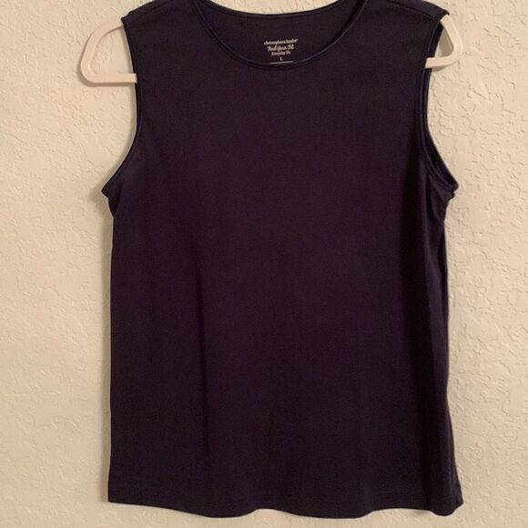 Christopher & Bank Tank Top Women’s Everyday Fit Black Sleeveless Cotton Size L - Picture 1 of 5